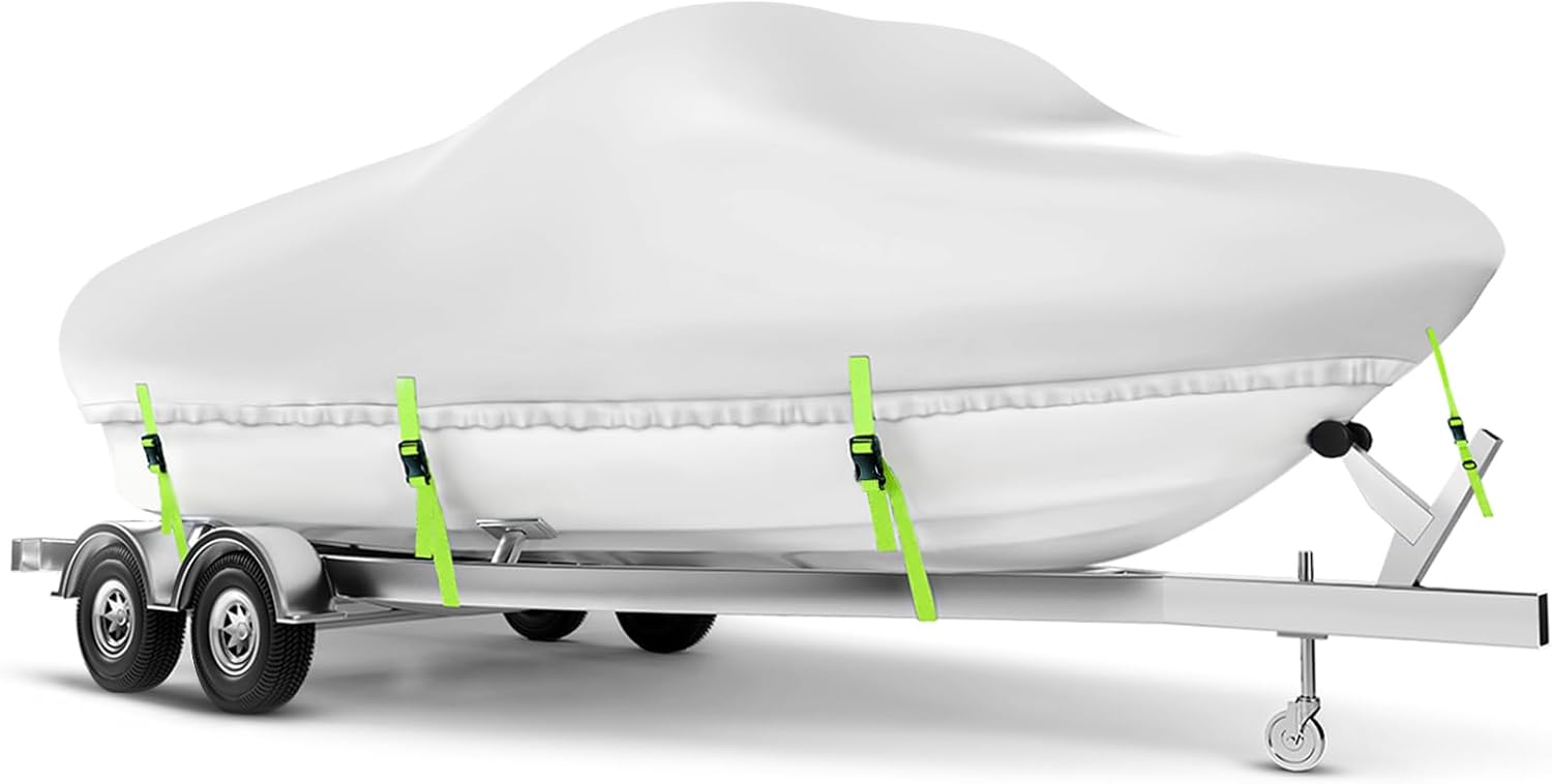 Fishing Boat Cover - Heavy Duty Boat Cover 24-26 ft,