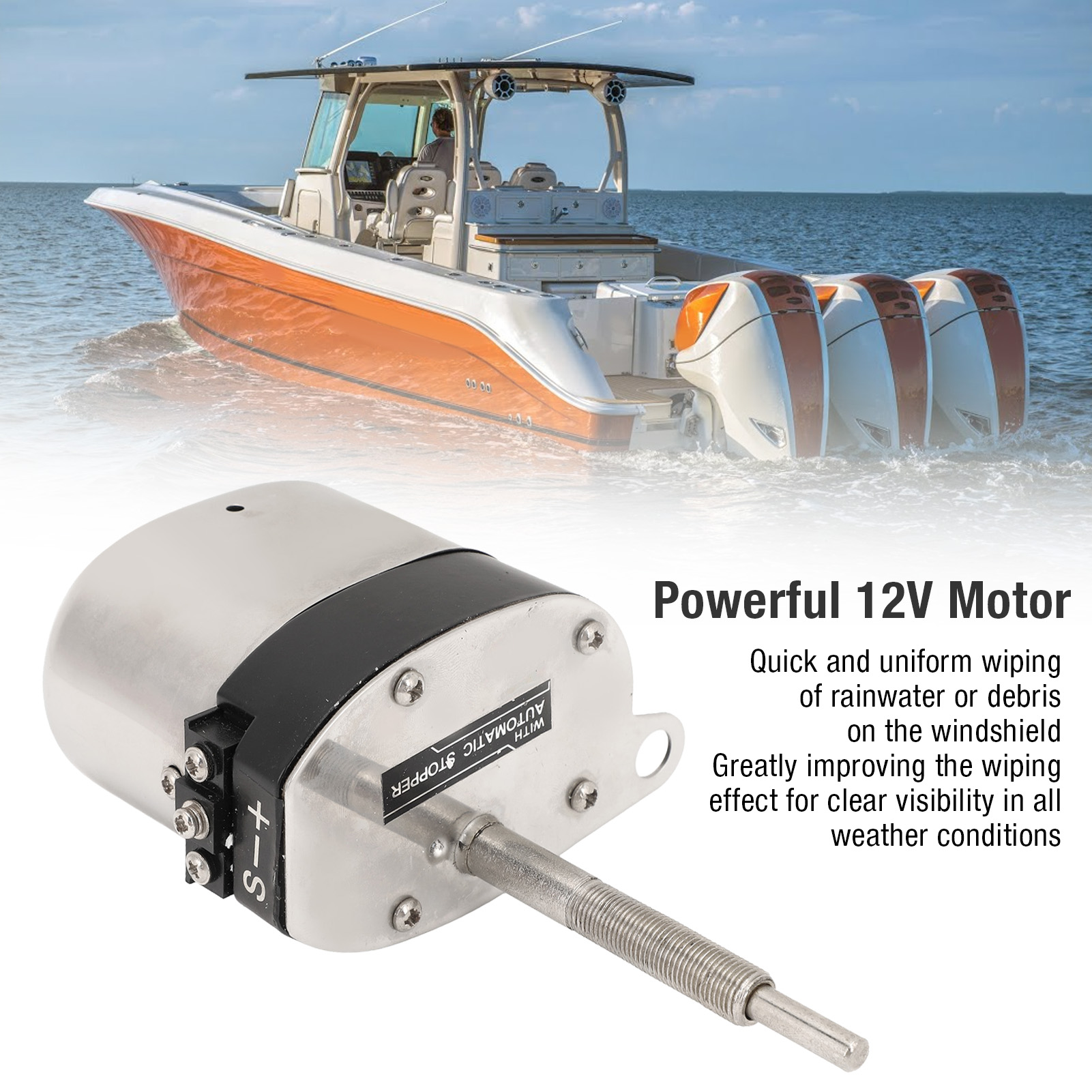Electric Motor Windshield Wipe - огляд і ціна Fishing Boat Trolling Motor