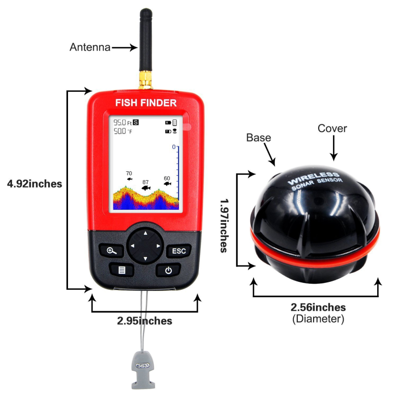 Display Portable fish finder e - огляд і ціна Fishing Boat Depth Finder