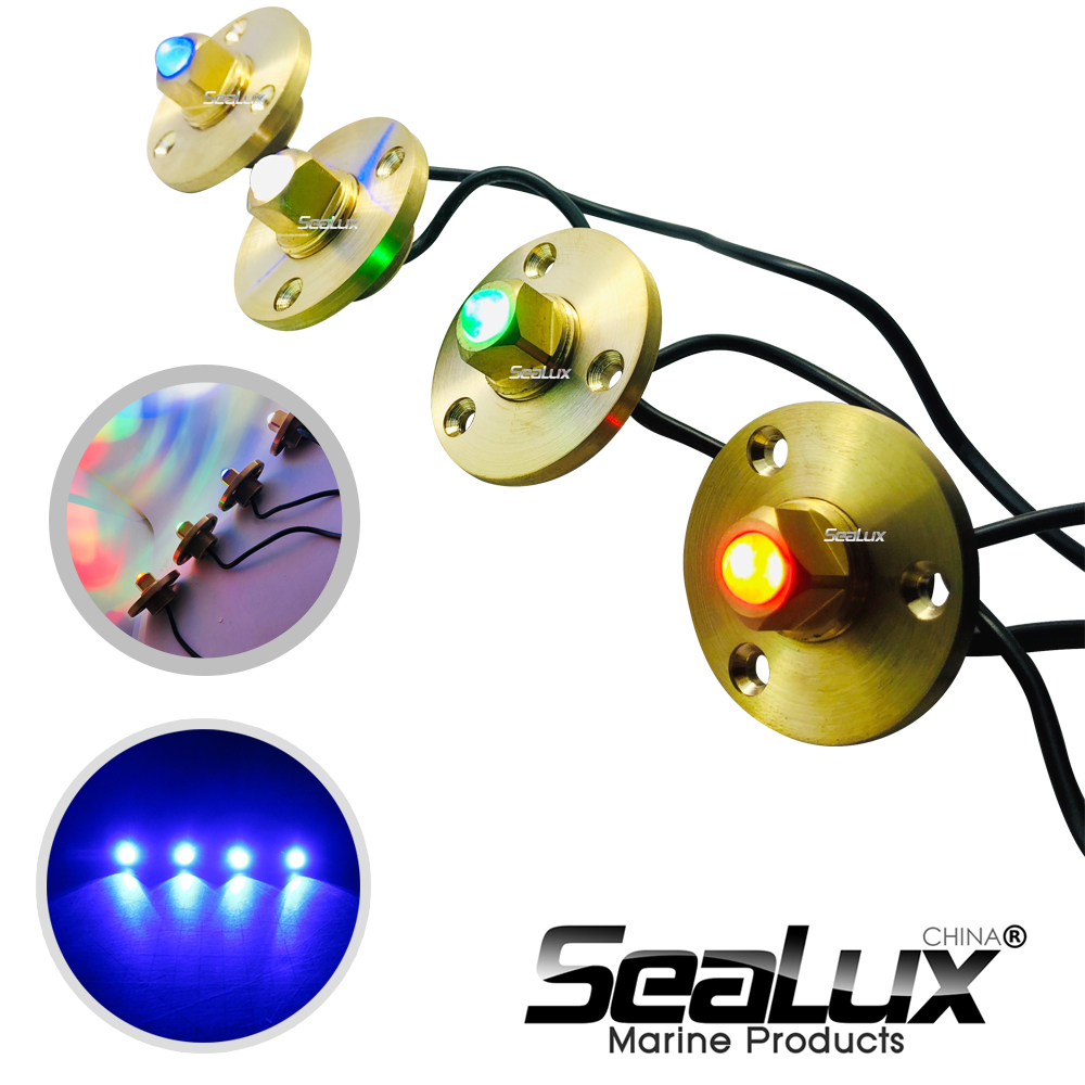 Sealux Brass drain plug LED li - огляд і ціна Fishing Boat Navigation Light