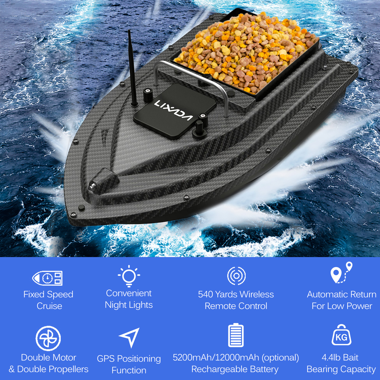Fishing Bait Boat GPS Fishing  - огляд і ціна Fishing Boat Gps