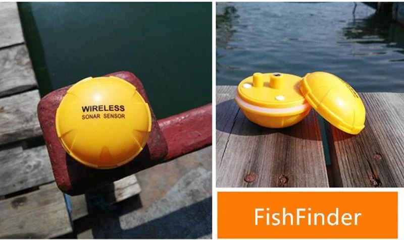 Portable Wireless blue and too - огляд і ціна Fishing Boat Depth Finder