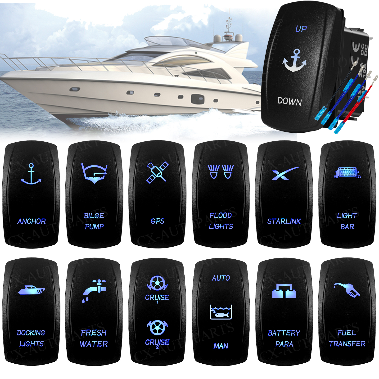 Marine Grade IP66 Rocker Switc - огляд і ціна Fishing Boat Anchor