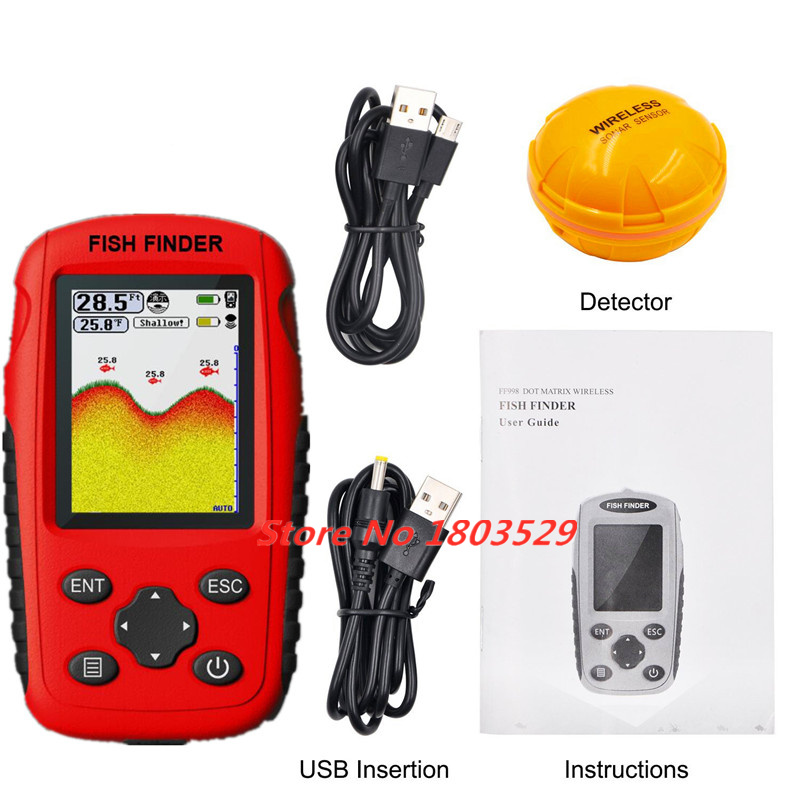 Update 200M Portable Sonar Fis - огляд і ціна Fishing Boat Depth Finder