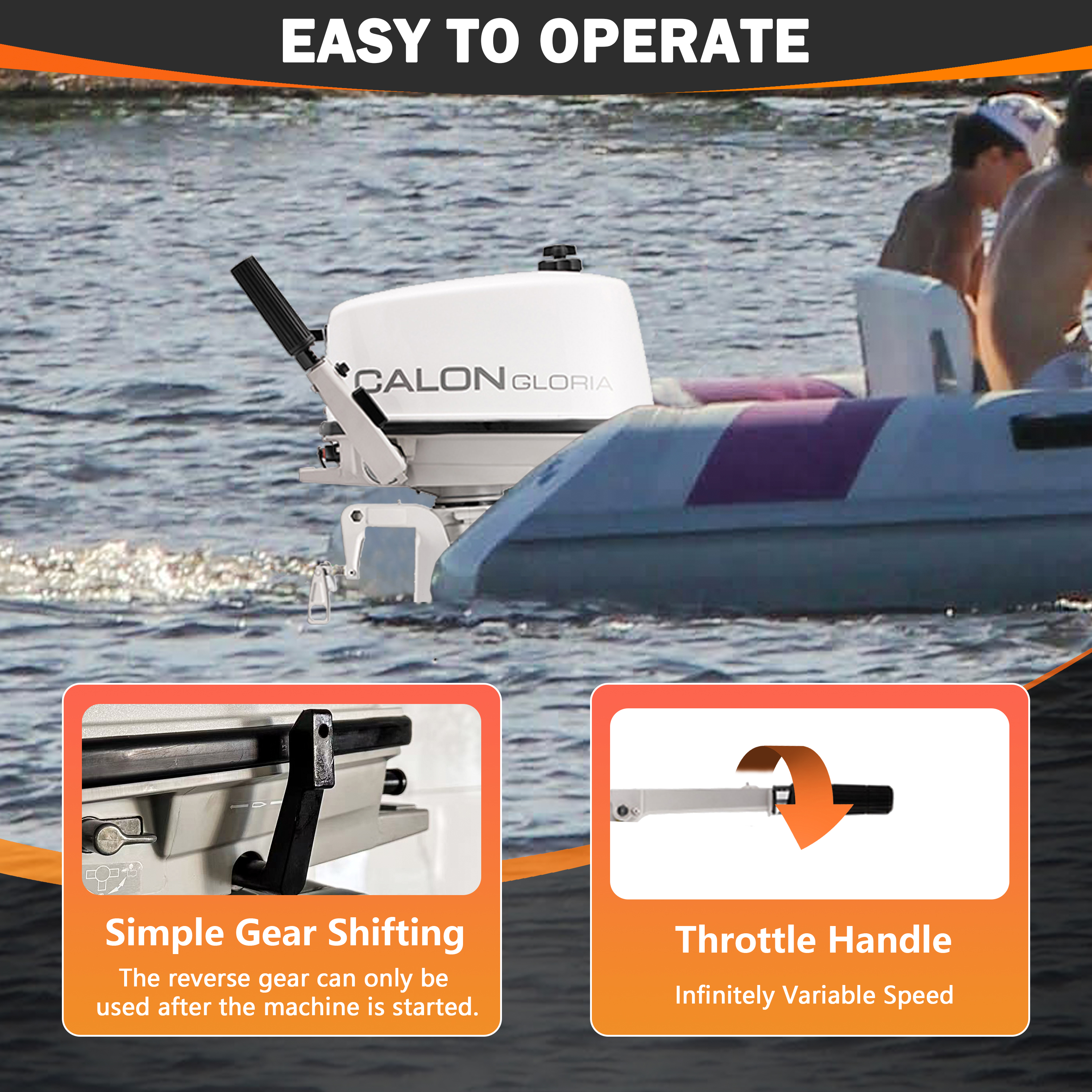 2 Stroke 5HP Calon Outboard Mo - огляд і ціна Fishing Boat Outboard Motor