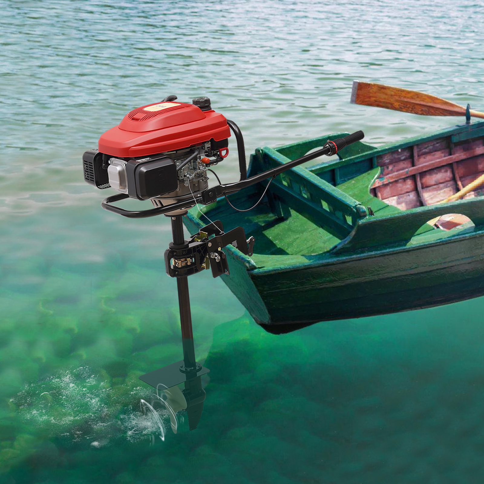 4-Stroke 6HP/7.5HP Gas Powered - огляд і ціна Fishing Boat Outboard Motor