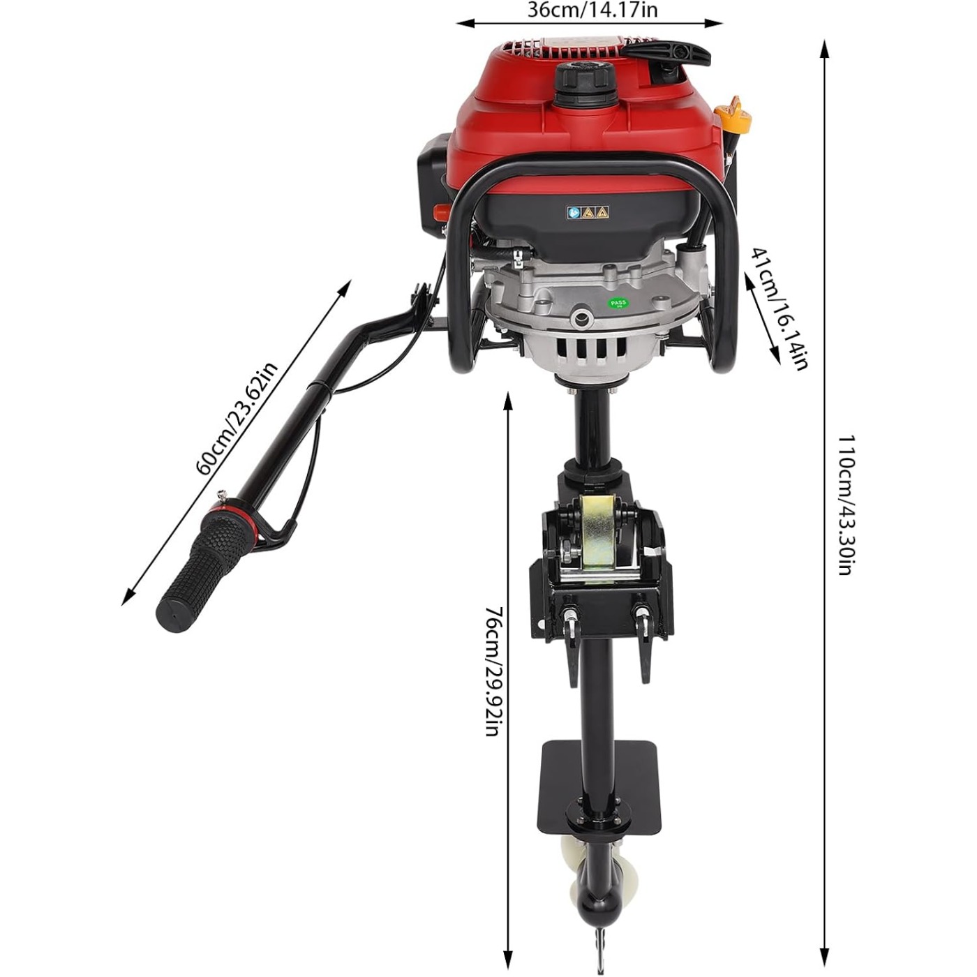 4-Stroke 6HP/7.5HP Gas Powered - огляд і ціна Fishing Boat Outboard Motor