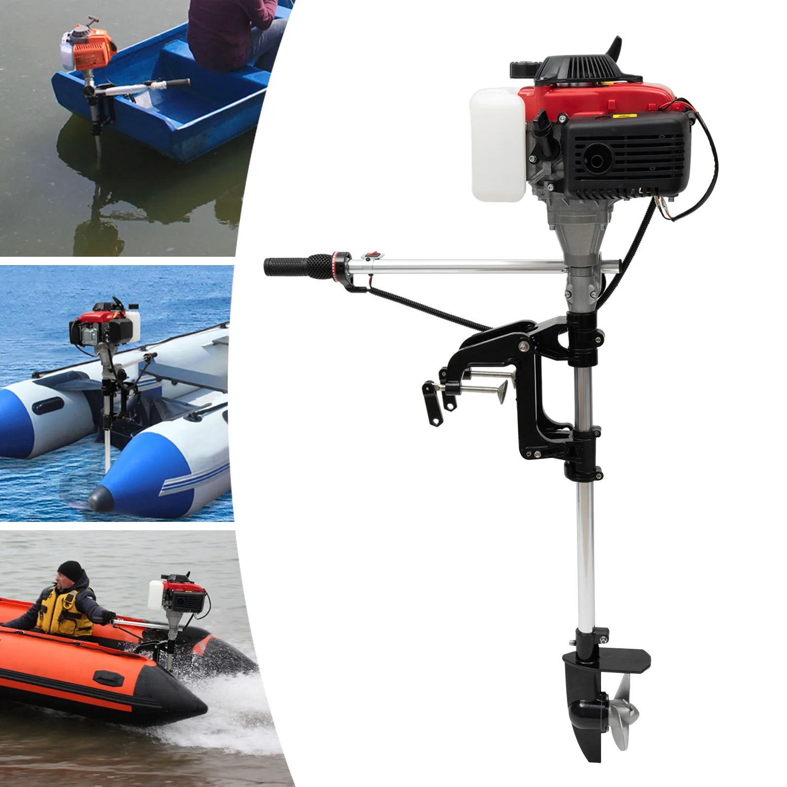 4-Stroke 4HP Boat Outboard Mot - огляд і ціна Fishing Boat Outboard Motor