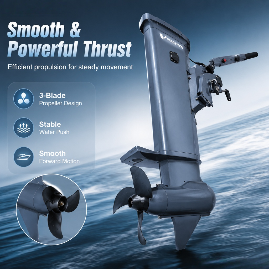 GPS Enabled 1500W 5HP 48V Elec - огляд і ціна Fishing Boat Outboard Motor