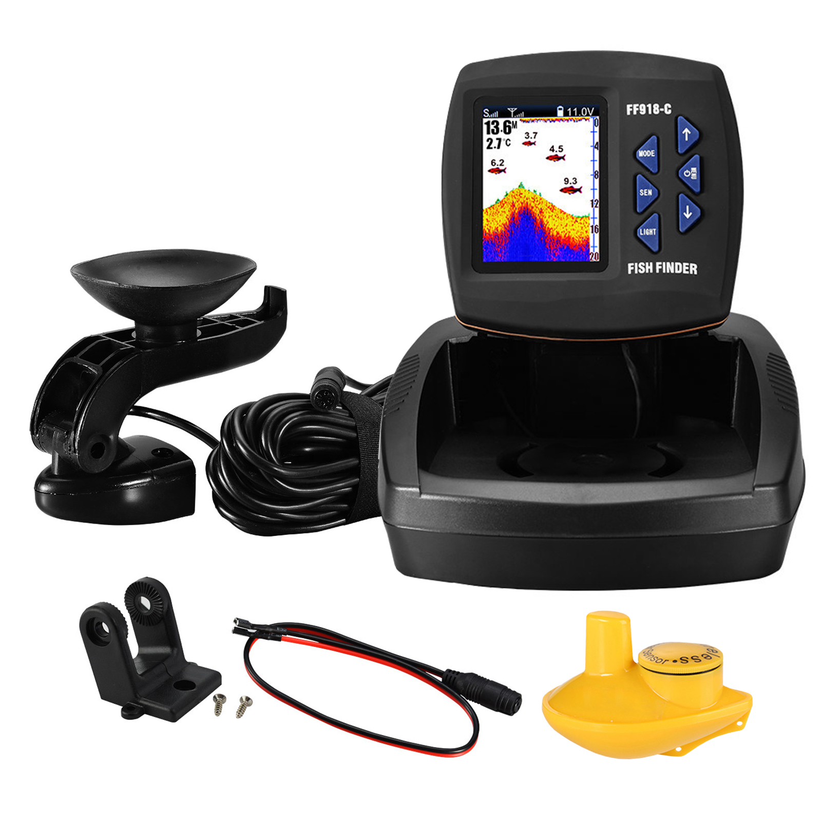 Fish Finder Wireless Sonar Sen - огляд і ціна Fishing Boat Depth Finder