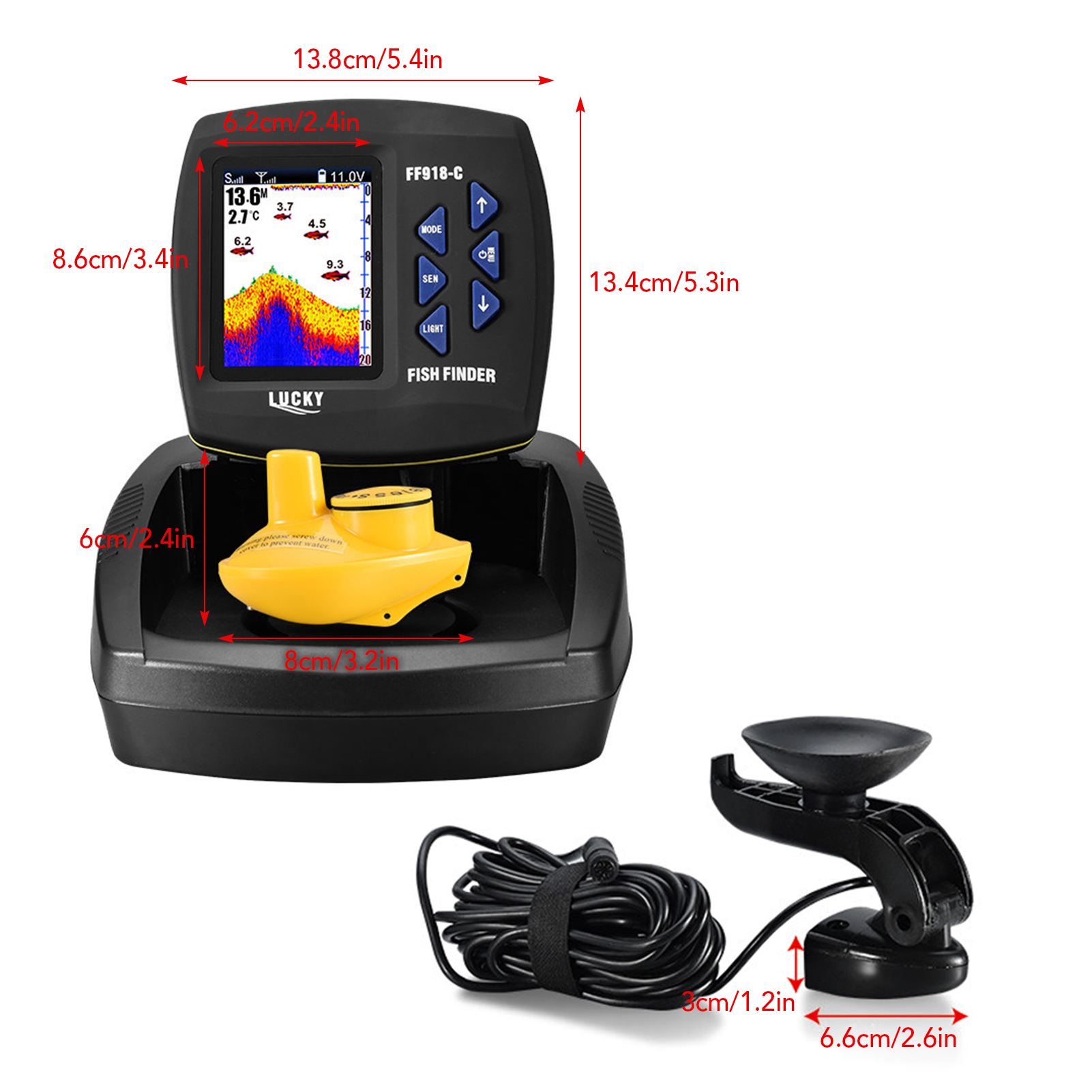 Fish Finder Wireless Sonar Sen - огляд і ціна Fishing Boat Depth Finder