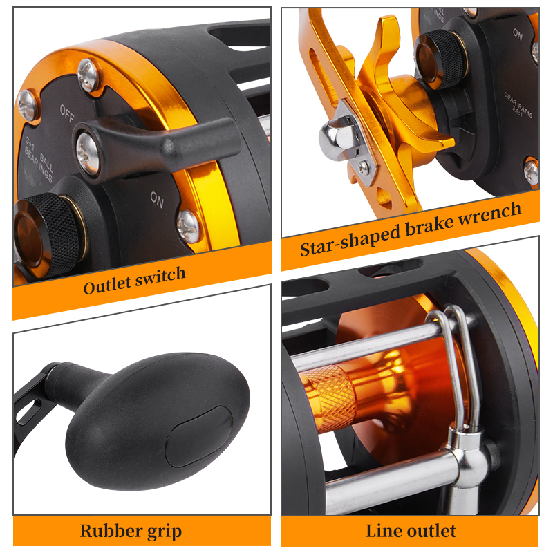 BILLINGS Trolling Drum Reel 33 - огляд і ціна Fishing Boat Steering Wheel