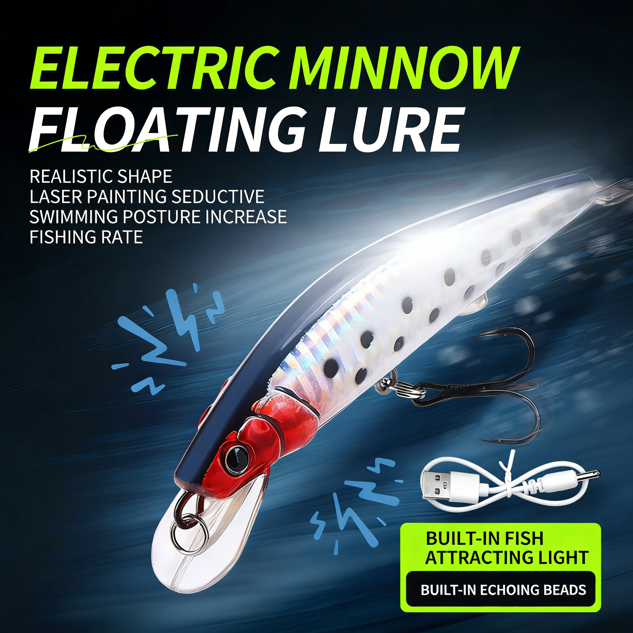Simulated Fishing Lures Bait E - огляд і ціна Fishing Boat Navigation Light