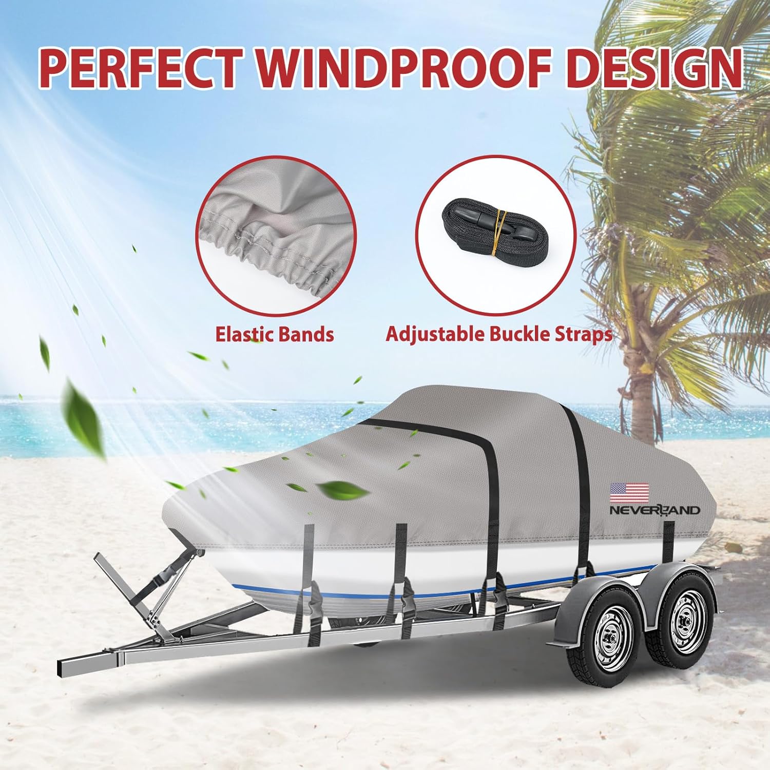 Waterproof Boat Cover 17-19ft  - огляд і ціна Fishing Boat Cover